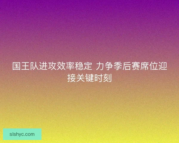 国王队进攻效率稳定 力争季后赛席位迎接关键时刻